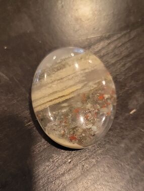 African Blood Stone Crystal Palm Stone
